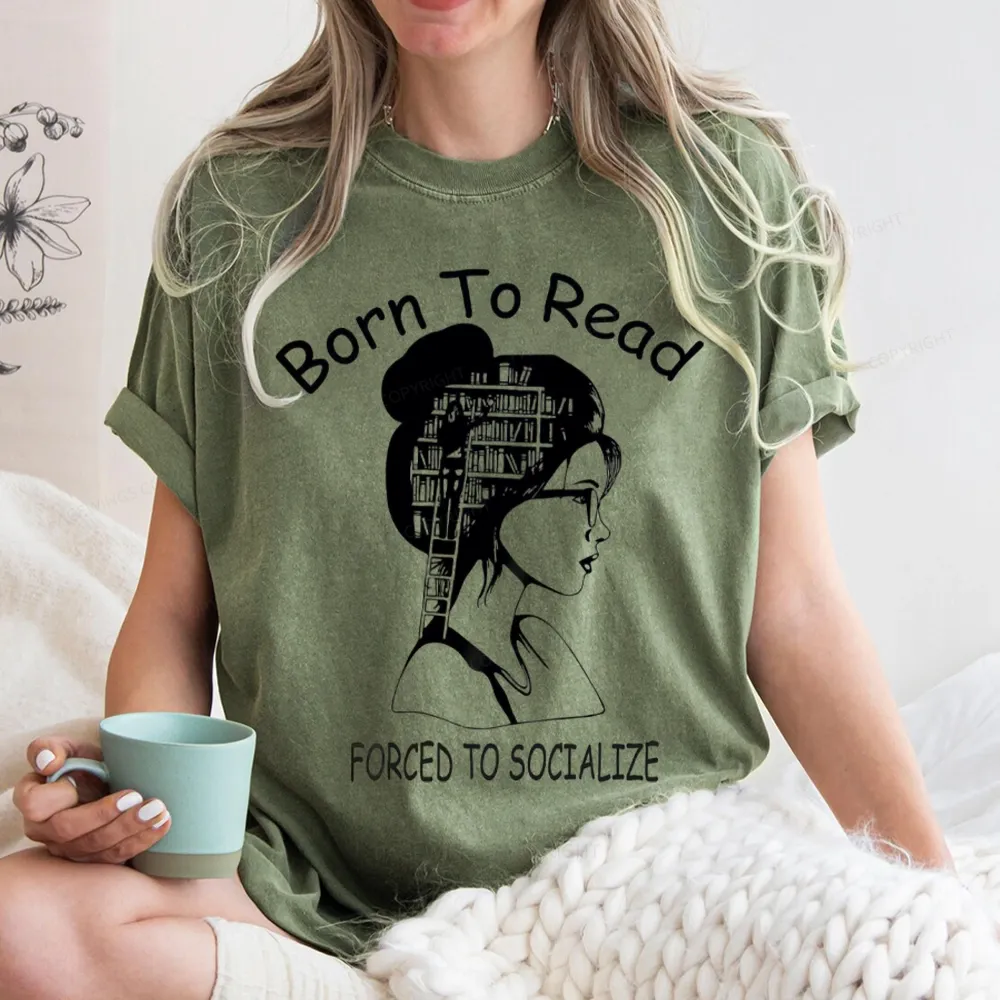 Pagewings Born To Read Unisex Washed T-shirt