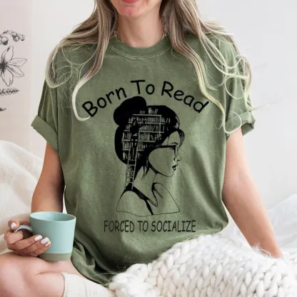 Pagewings Born To Read Unisex Washed T-shirt