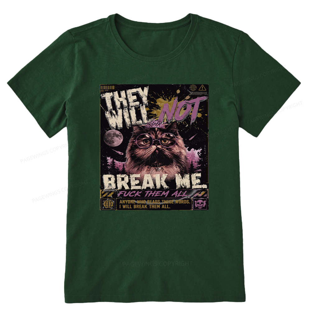 Pagewings You Will Not Break Me15982 Bookish Unisex Classic T-shirt