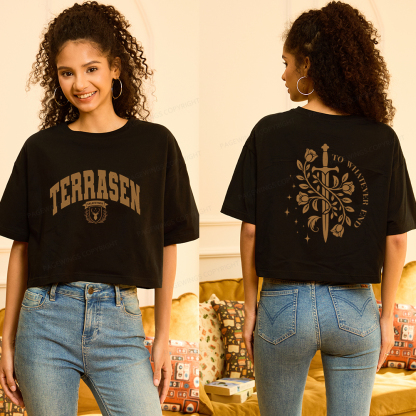 Pagewings Fantasy Novel Lovers16137 Book Women Crop Tops