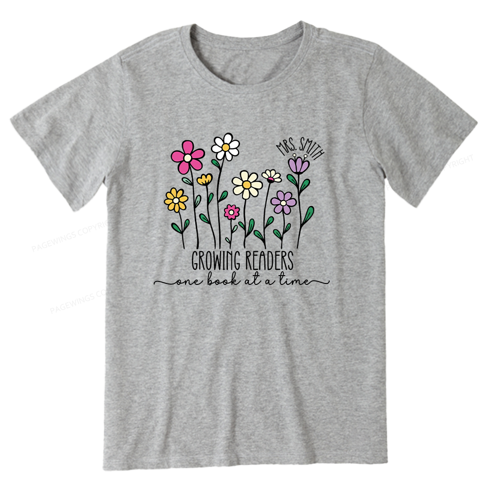 Pagewings Personalized Reading Teacher Bookish Unisex Classic T-shirt