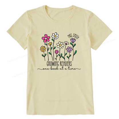 Pagewings Personalized Reading Teacher Bookish Unisex Classic T-shirt