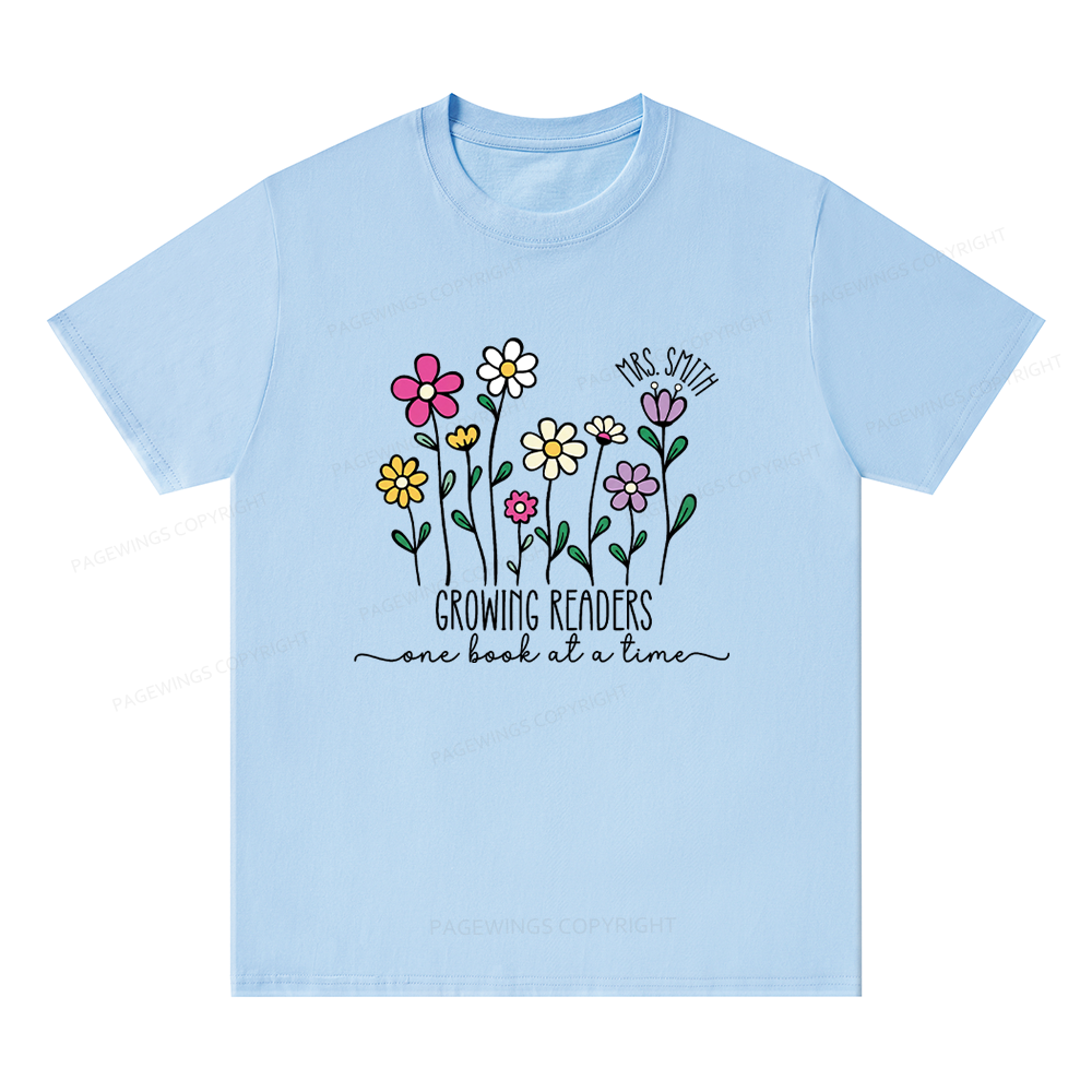 Pagewings Personalized Reading Teacher Bookish Unisex Classic T-shirt