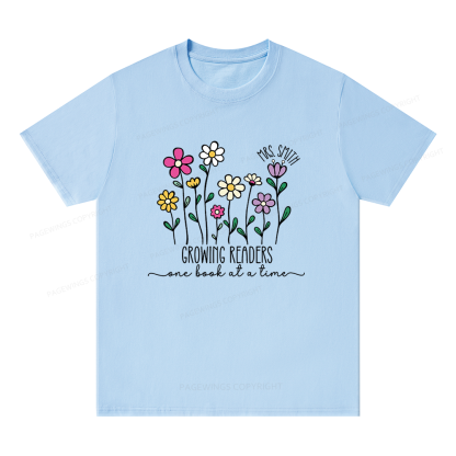 Pagewings Personalized Reading Teacher Bookish Unisex Classic T-shirt