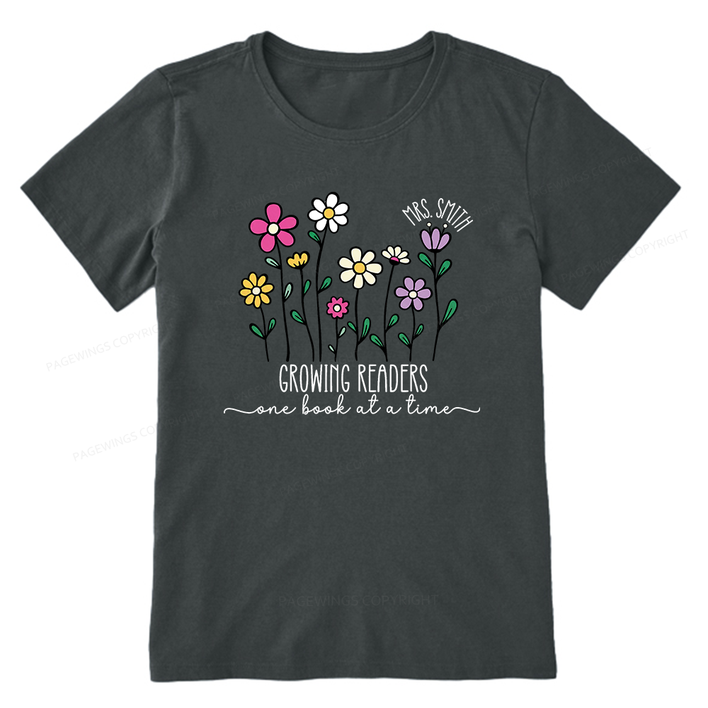 Pagewings Personalized Reading Teacher Bookish Unisex Classic T-shirt