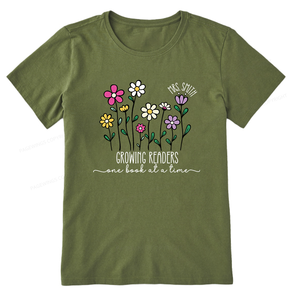 Pagewings Personalized Reading Teacher Bookish Unisex Classic T-shirt