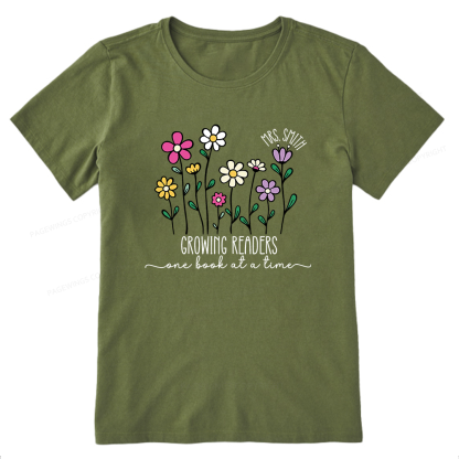 Pagewings Personalized Reading Teacher Bookish Unisex Classic T-shirt