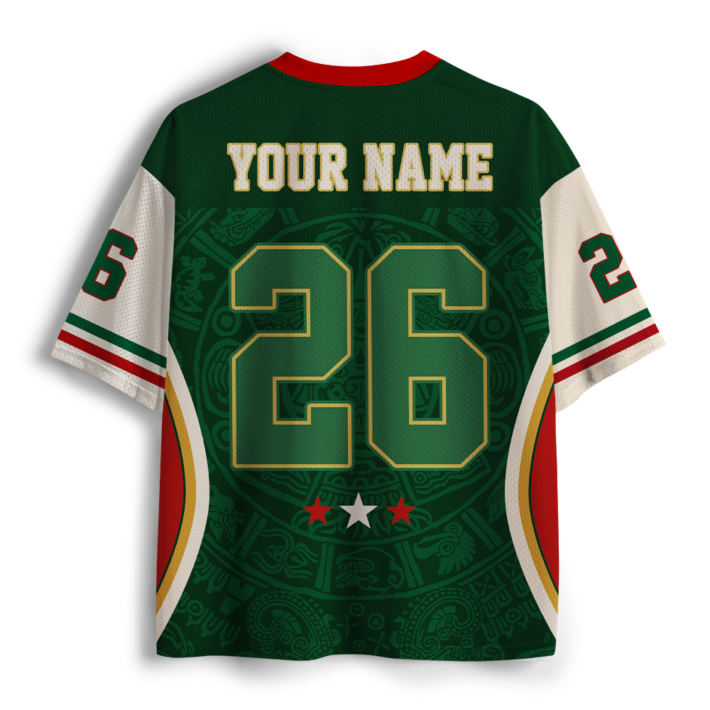 Pagewings Personalized Number Mexico Soccer Unisex Mesh Jersey