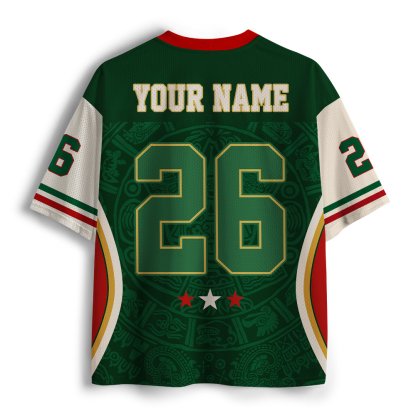 Pagewings Personalized Number Mexico Soccer Unisex Mesh Jersey