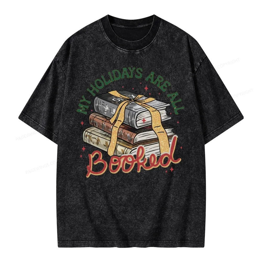 Pagewings My Holidays Are All Booked Unisex Washed T-shirt