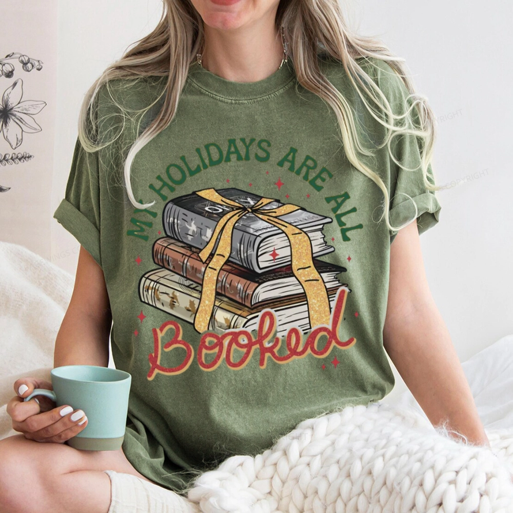 Pagewings My Holidays Are All Booked Unisex Washed T-shirt