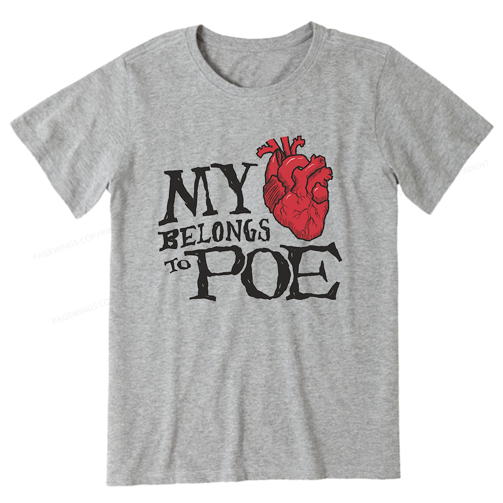 Pagewings Heart Belongs to Poe15976 Bookish Unisex Classic T-shirt