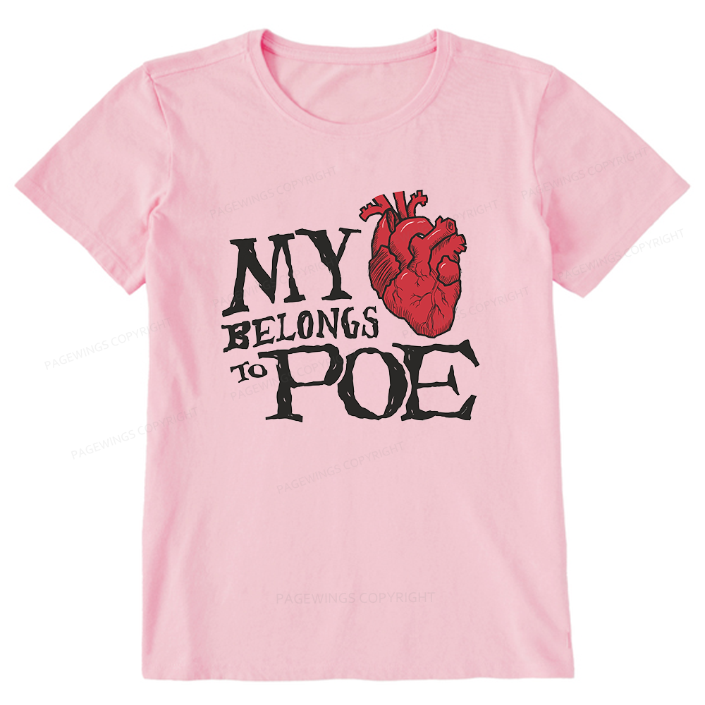 Pagewings Heart Belongs to Poe15976 Bookish Unisex Classic T-shirt