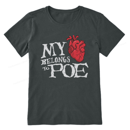 Pagewings Heart Belongs to Poe15976 Bookish Unisex Classic T-shirt