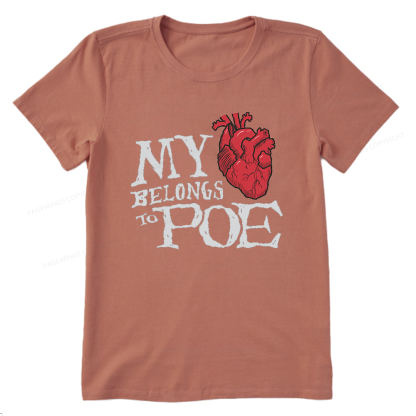 Pagewings Heart Belongs to Poe15976 Bookish Unisex Classic T-shirt