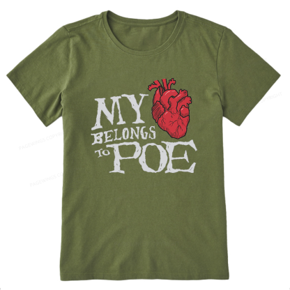 Pagewings Heart Belongs to Poe15976 Bookish Unisex Classic T-shirt
