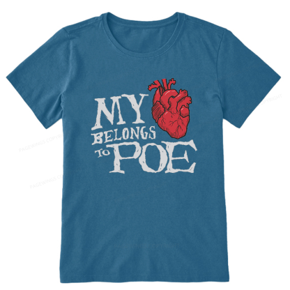 Pagewings Heart Belongs to Poe15976 Bookish Unisex Classic T-shirt