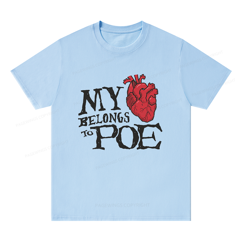 Pagewings Heart Belongs to Poe15976 Bookish Unisex Classic T-shirt