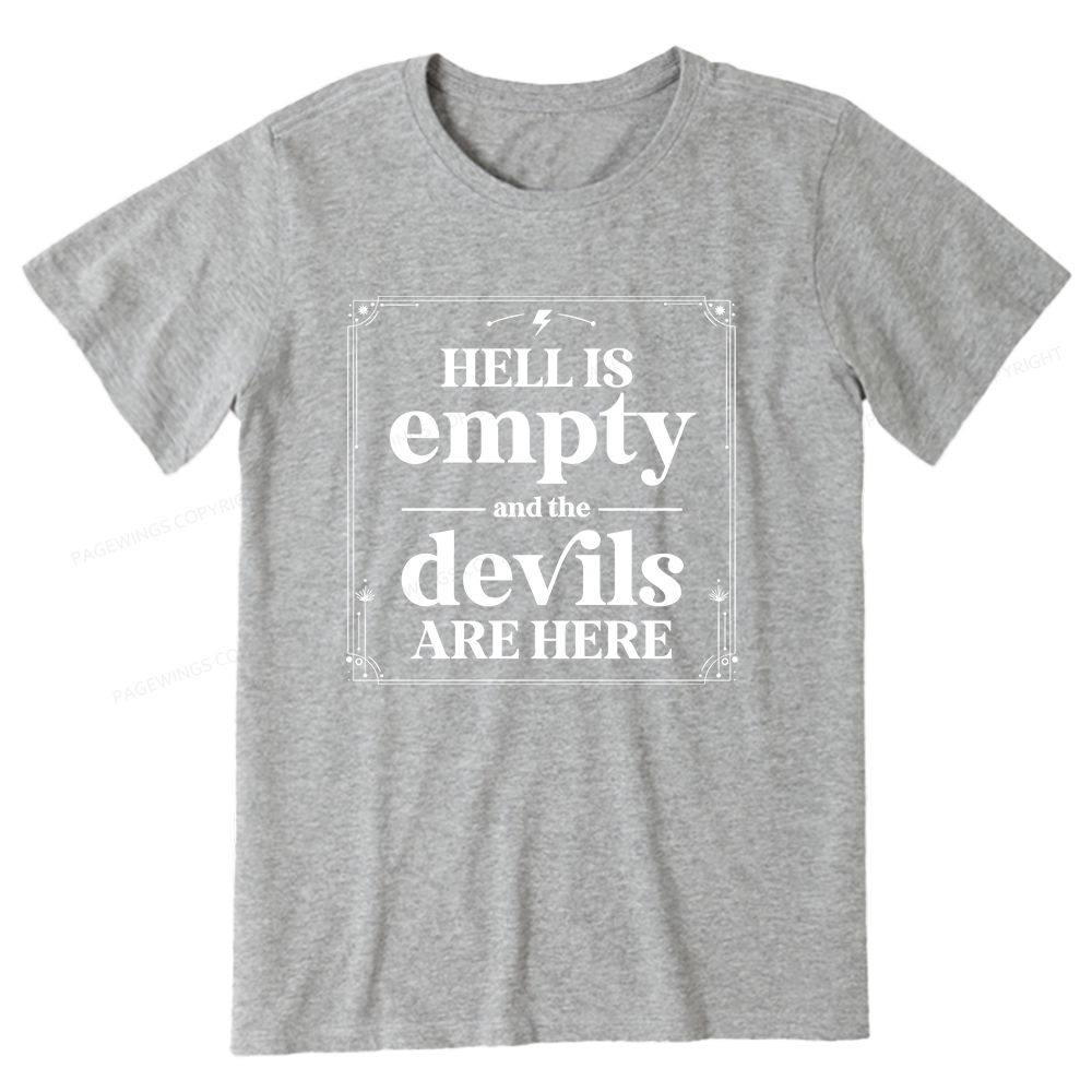 Pagewings Hell Is Empty13747 Bookish Unisex Classic T-shirt