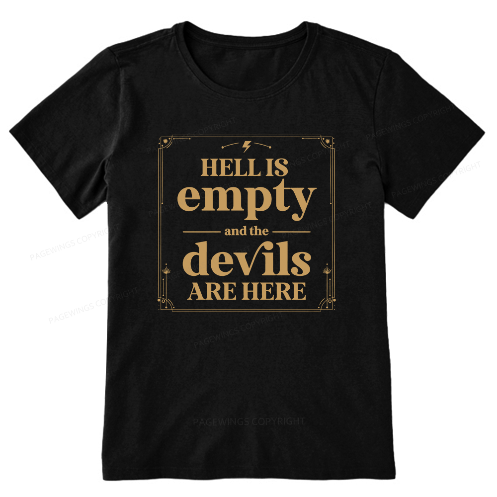 Pagewings Hell Is Empty13747 Bookish Unisex Classic T-shirt