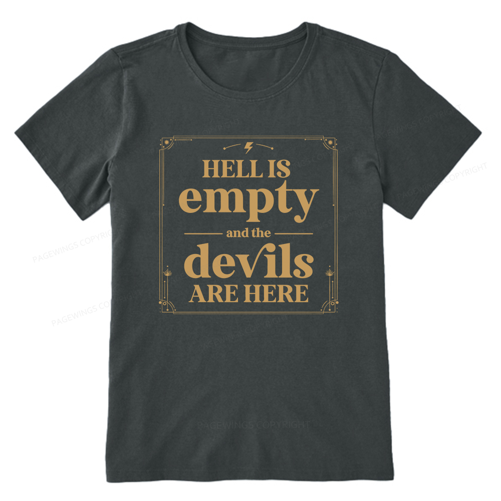 Pagewings Hell Is Empty13747 Bookish Unisex Classic T-shirt