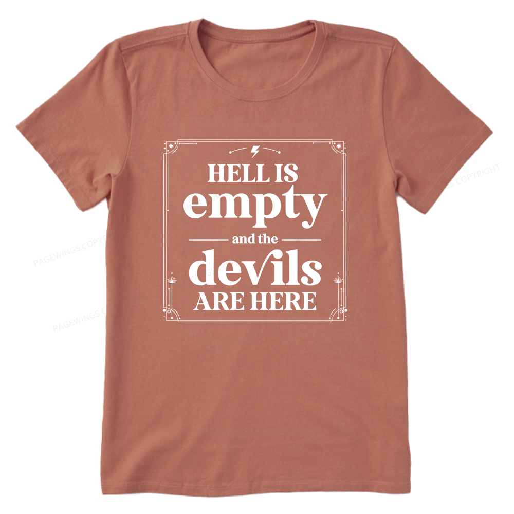 Pagewings Hell Is Empty13747 Bookish Unisex Classic T-shirt
