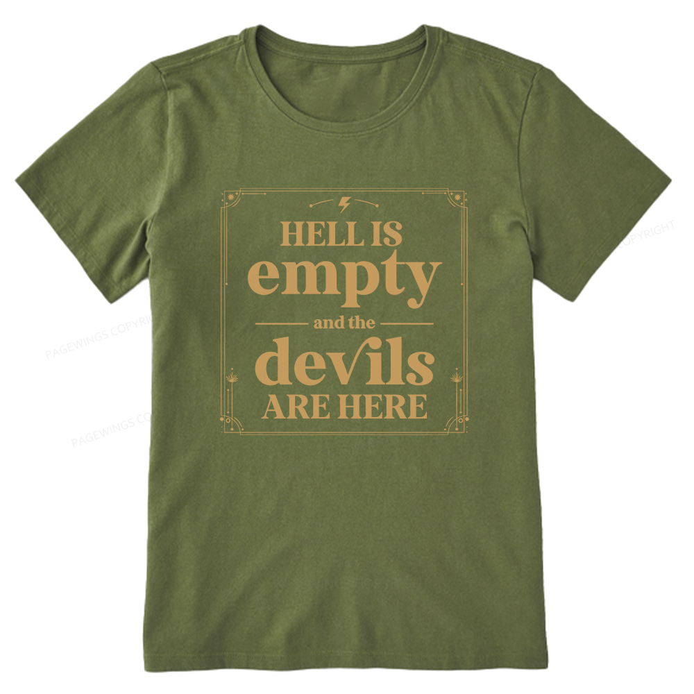 Pagewings Hell Is Empty13747 Bookish Unisex Classic T-shirt
