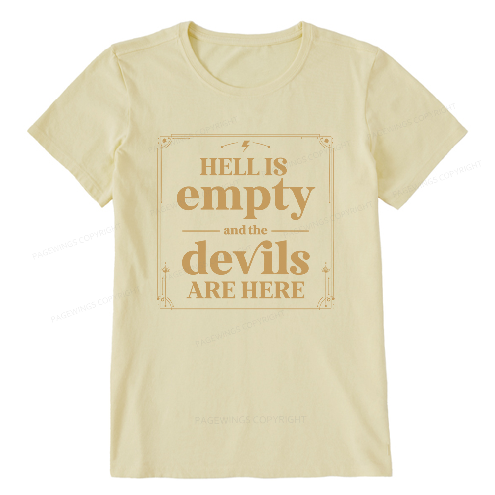 Pagewings Hell Is Empty13747 Bookish Unisex Classic T-shirt