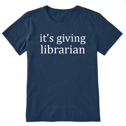 Pagewings It's Giving Librarian14597 Bookish Unisex Classic T-shirt