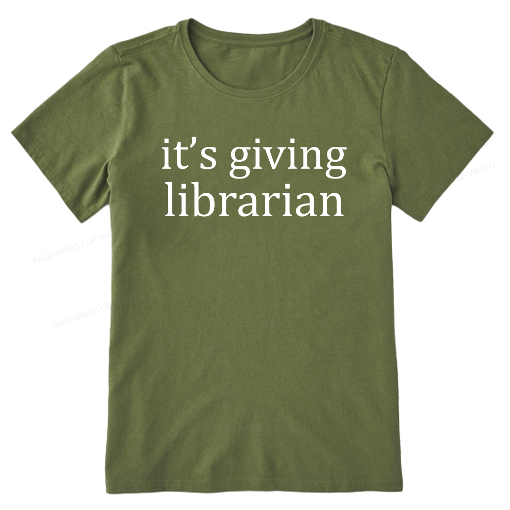 Pagewings It's Giving Librarian14597 Bookish Unisex Classic T-shirt