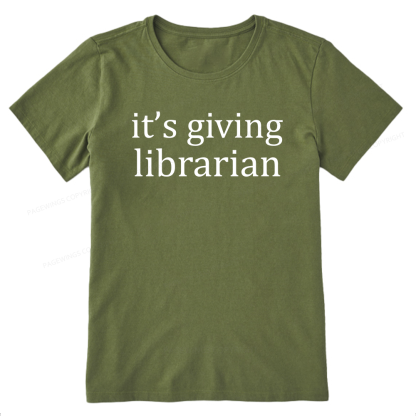 Pagewings It's Giving Librarian14597 Bookish Unisex Classic T-shirt