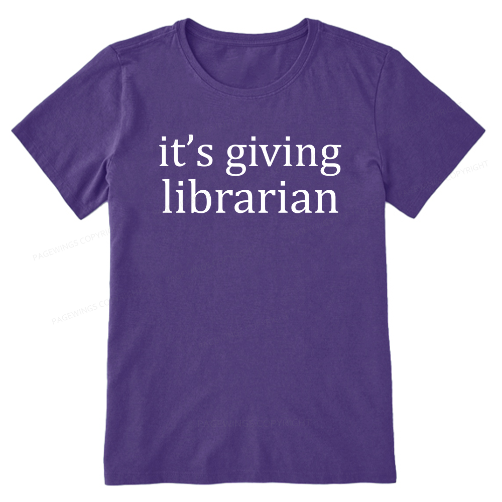 Pagewings It's Giving Librarian14597 Bookish Unisex Classic T-shirt