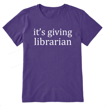 Pagewings It's Giving Librarian14597 Bookish Unisex Classic T-shirt