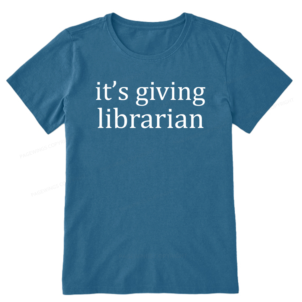 Pagewings It's Giving Librarian14597 Bookish Unisex Classic T-shirt
