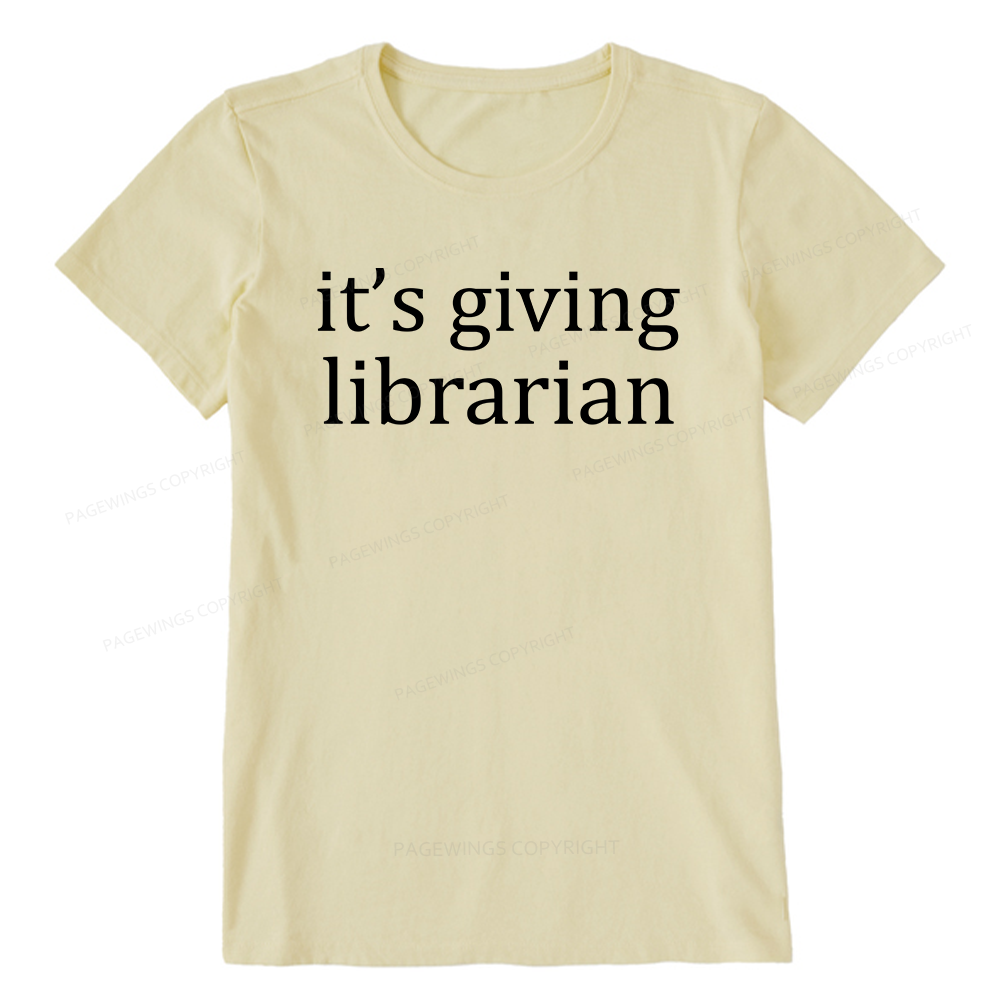 Pagewings It's Giving Librarian14597 Bookish Unisex Classic T-shirt