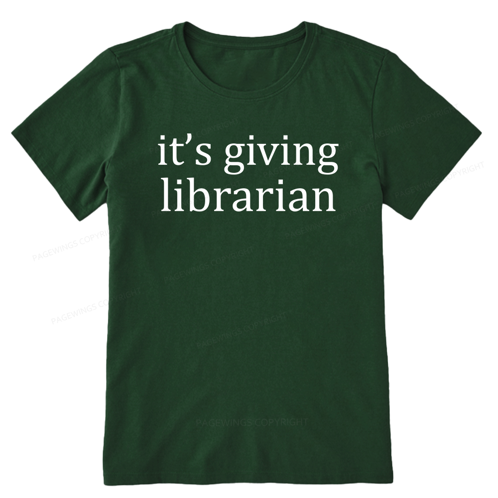 Pagewings It's Giving Librarian14597 Bookish Unisex Classic T-shirt