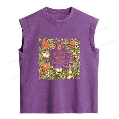 Pagewing Read More Books Women's Washed Tank Top
