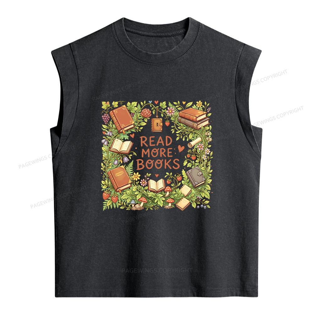Pagewing Read More Books Women's Washed Tank Top