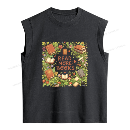 Pagewing Read More Books Women's Washed Tank Top