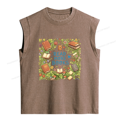 Pagewing Read More Books Women's Washed Tank Top