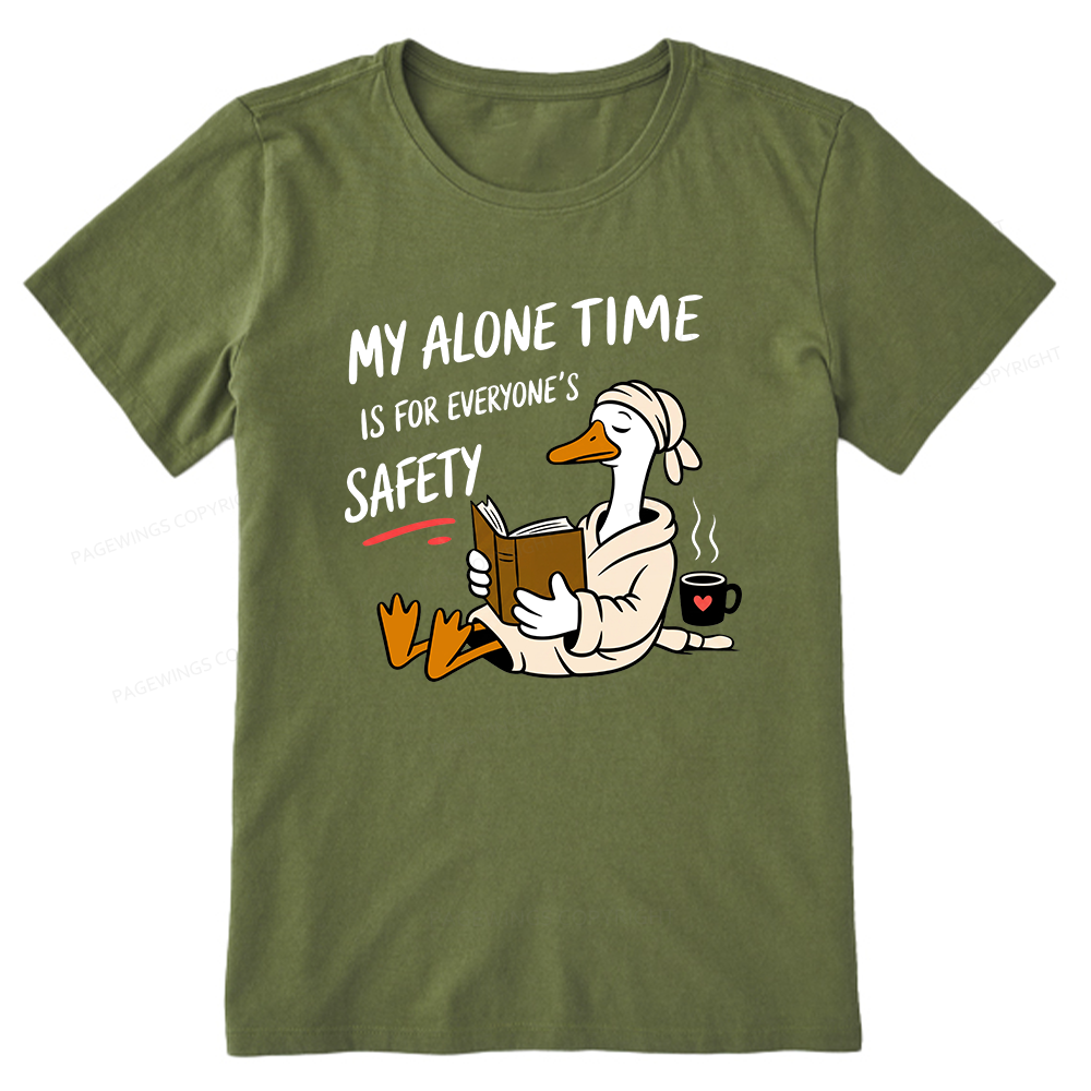 Pagewing Introvert Solitude Humor Reader16079 Bookish Unisex Classic T-shirt