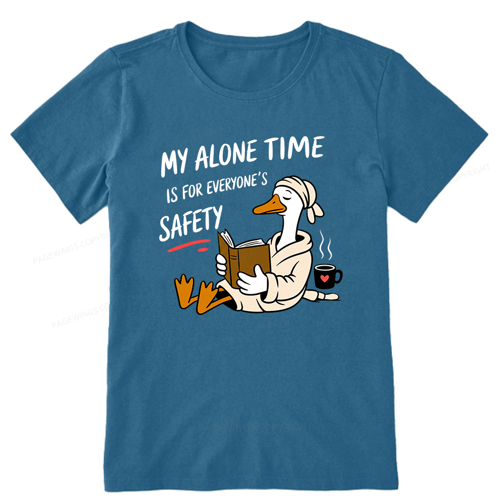 Pagewing Introvert Solitude Humor Reader16079 Bookish Unisex Classic T-shirt