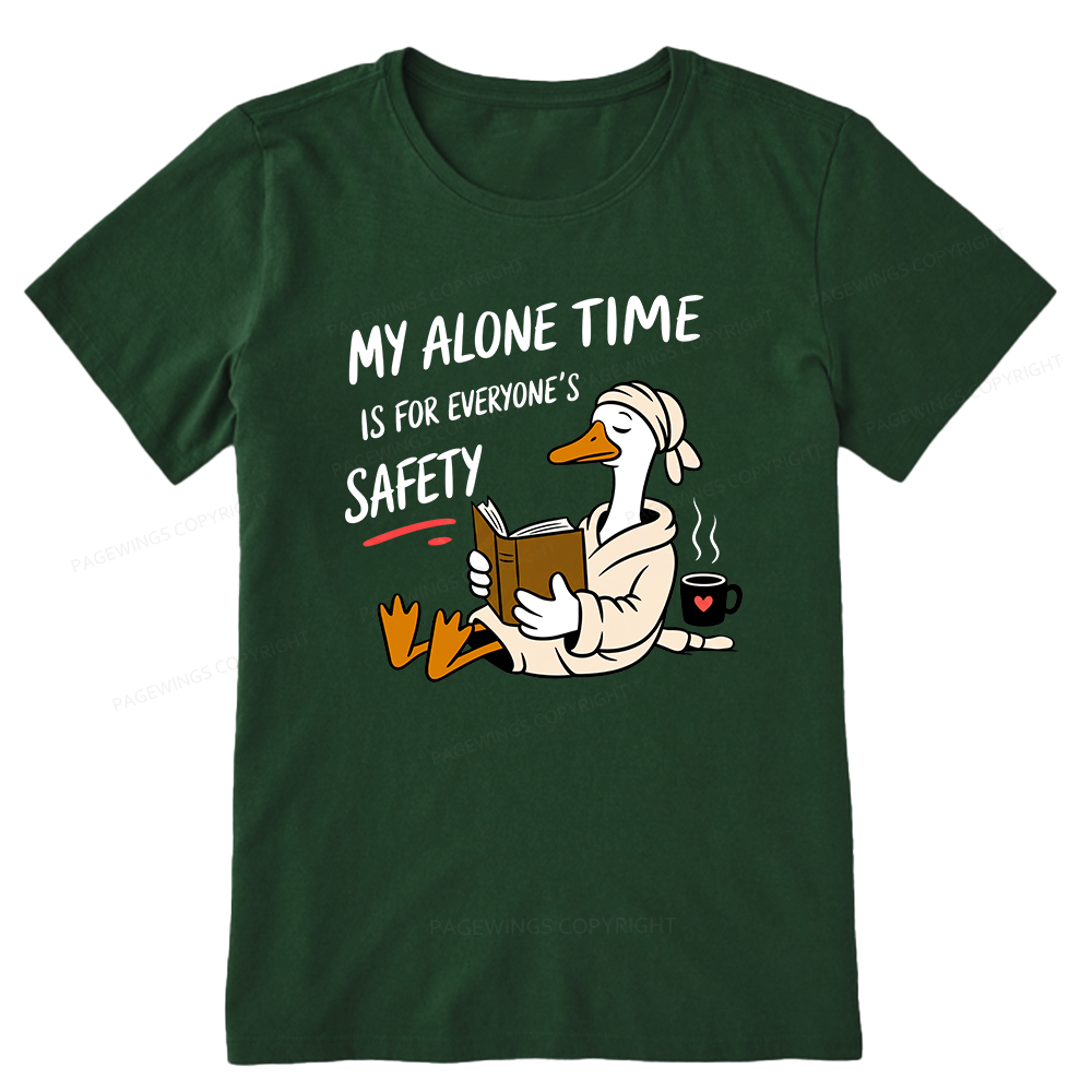 Pagewing Introvert Solitude Humor Reader16079 Bookish Unisex Classic T-shirt