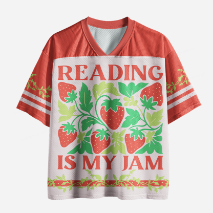Pagewings Reading Is My Jam Unisex Mesh Jersey