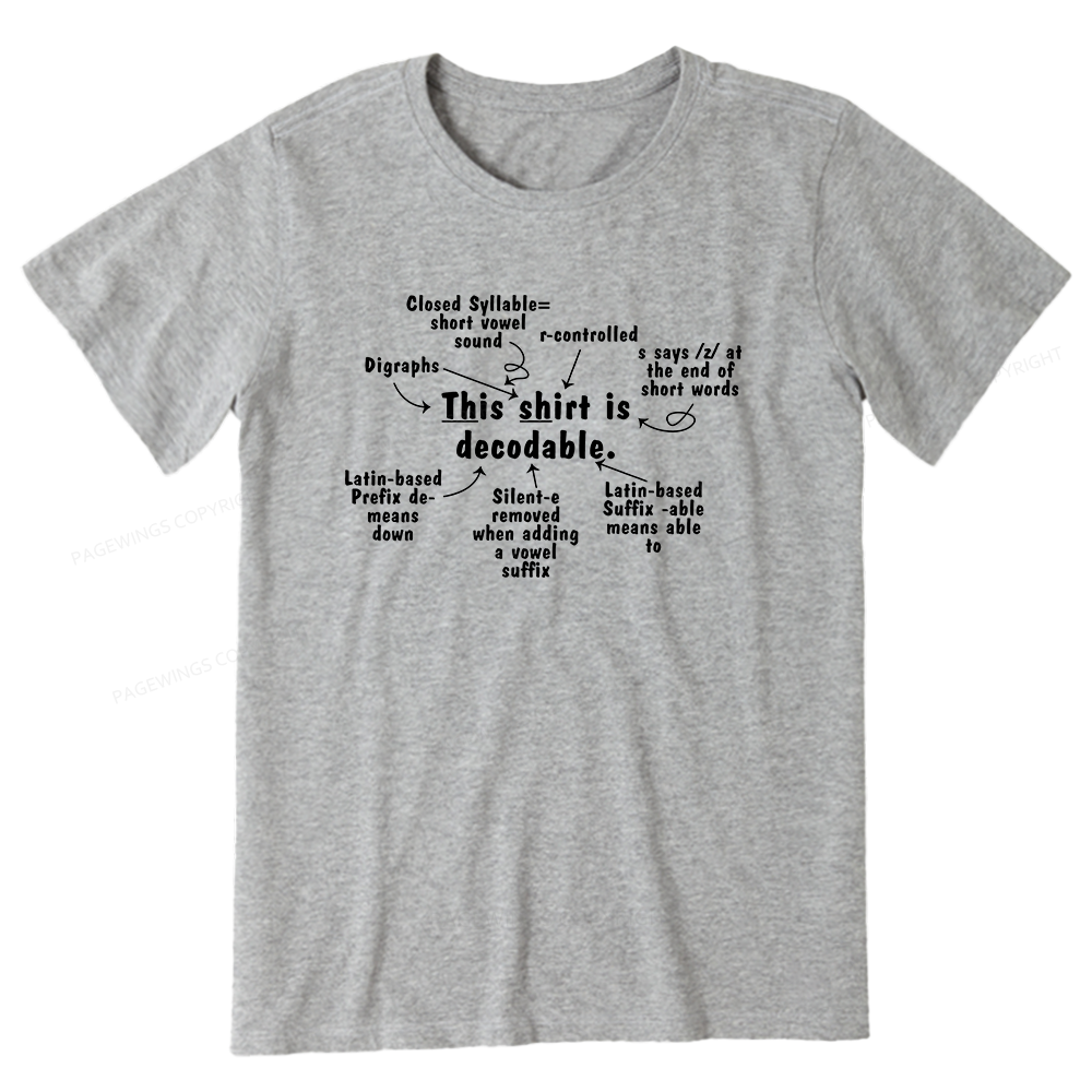 Pagewing This Shirt Is Decodable16123 Bookish Unisex Classic T-shirt