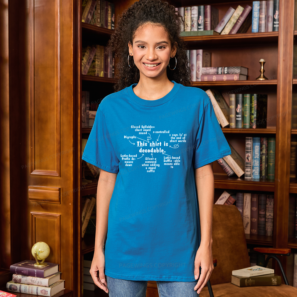 Pagewing This Shirt Is Decodable16123 Bookish Unisex Classic T-shirt