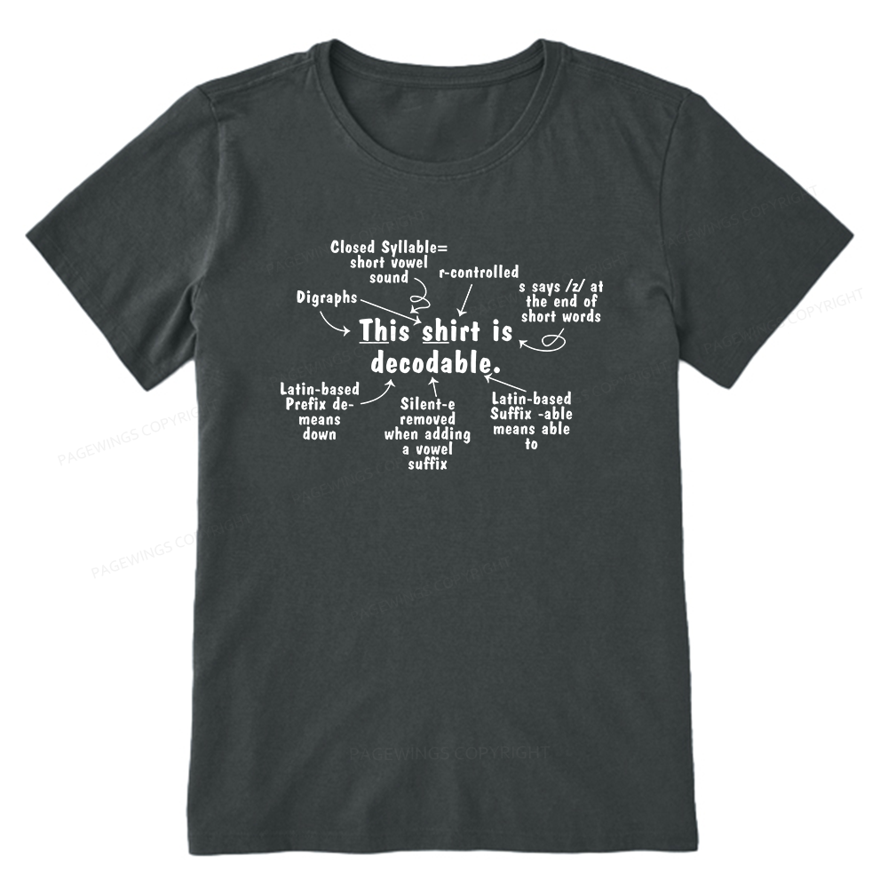 Pagewing This Shirt Is Decodable16123 Bookish Unisex Classic T-shirt