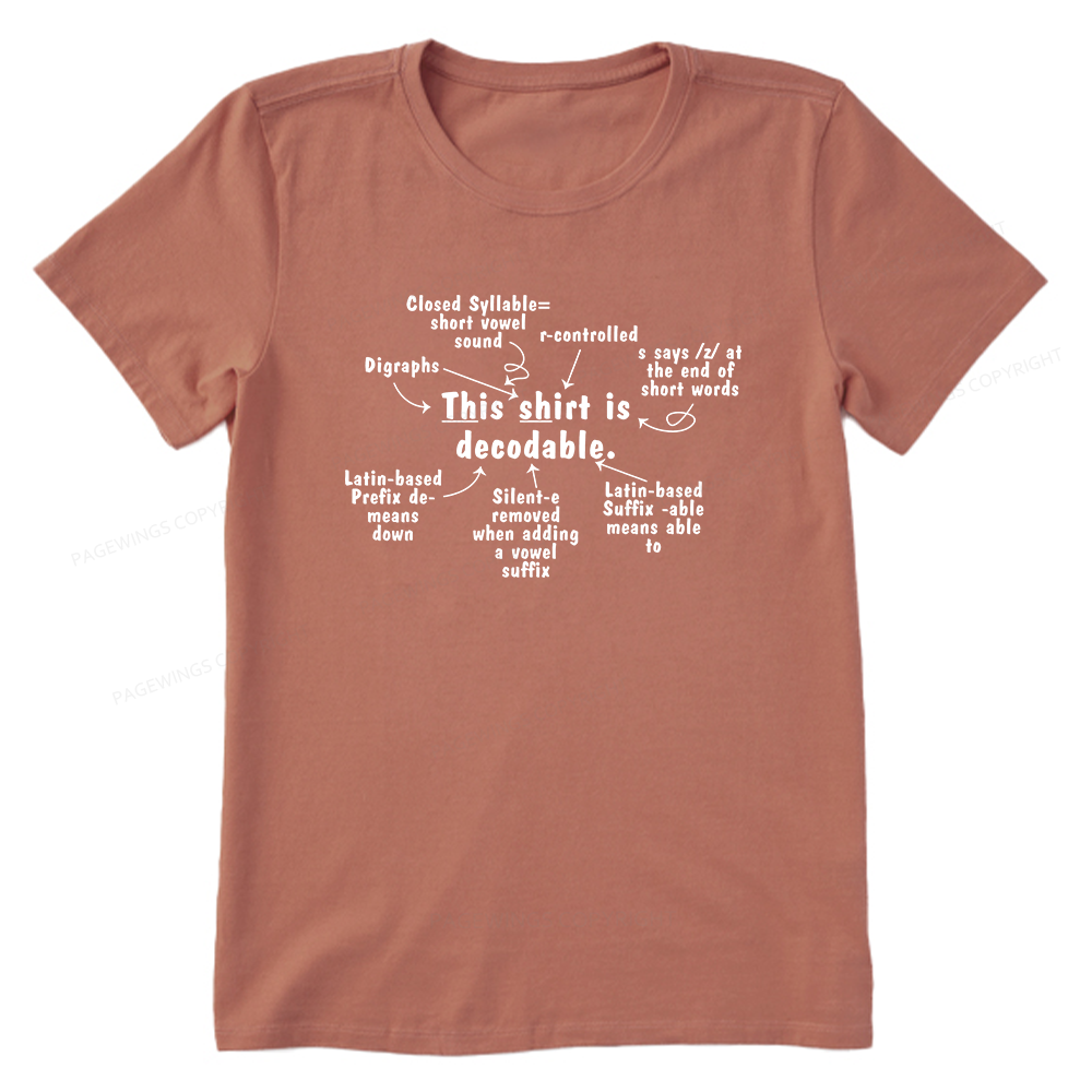 Pagewing This Shirt Is Decodable16123 Bookish Unisex Classic T-shirt
