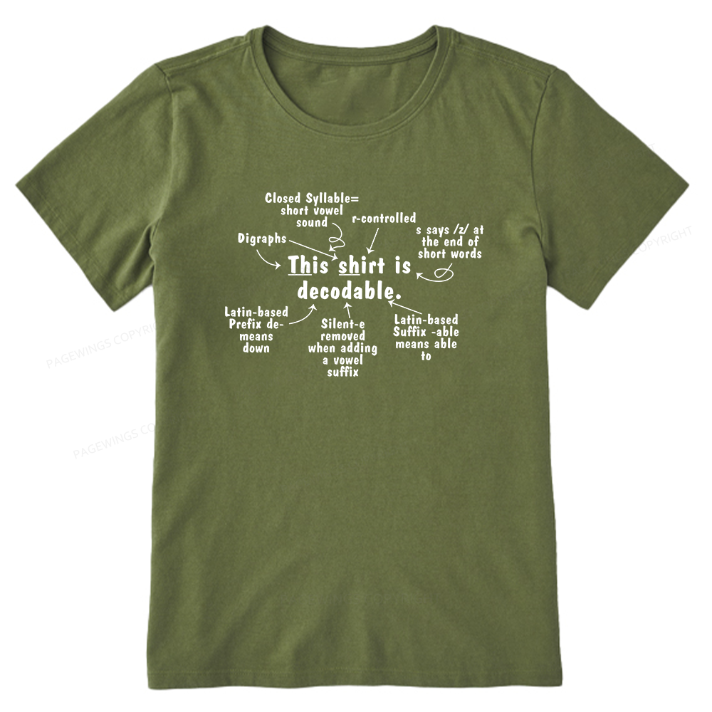 Pagewing This Shirt Is Decodable16123 Bookish Unisex Classic T-shirt