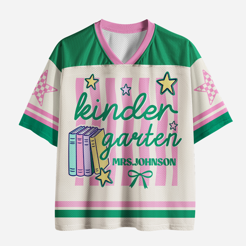 Pagewings Personalized Kindergarten Unisex Mesh Jersey